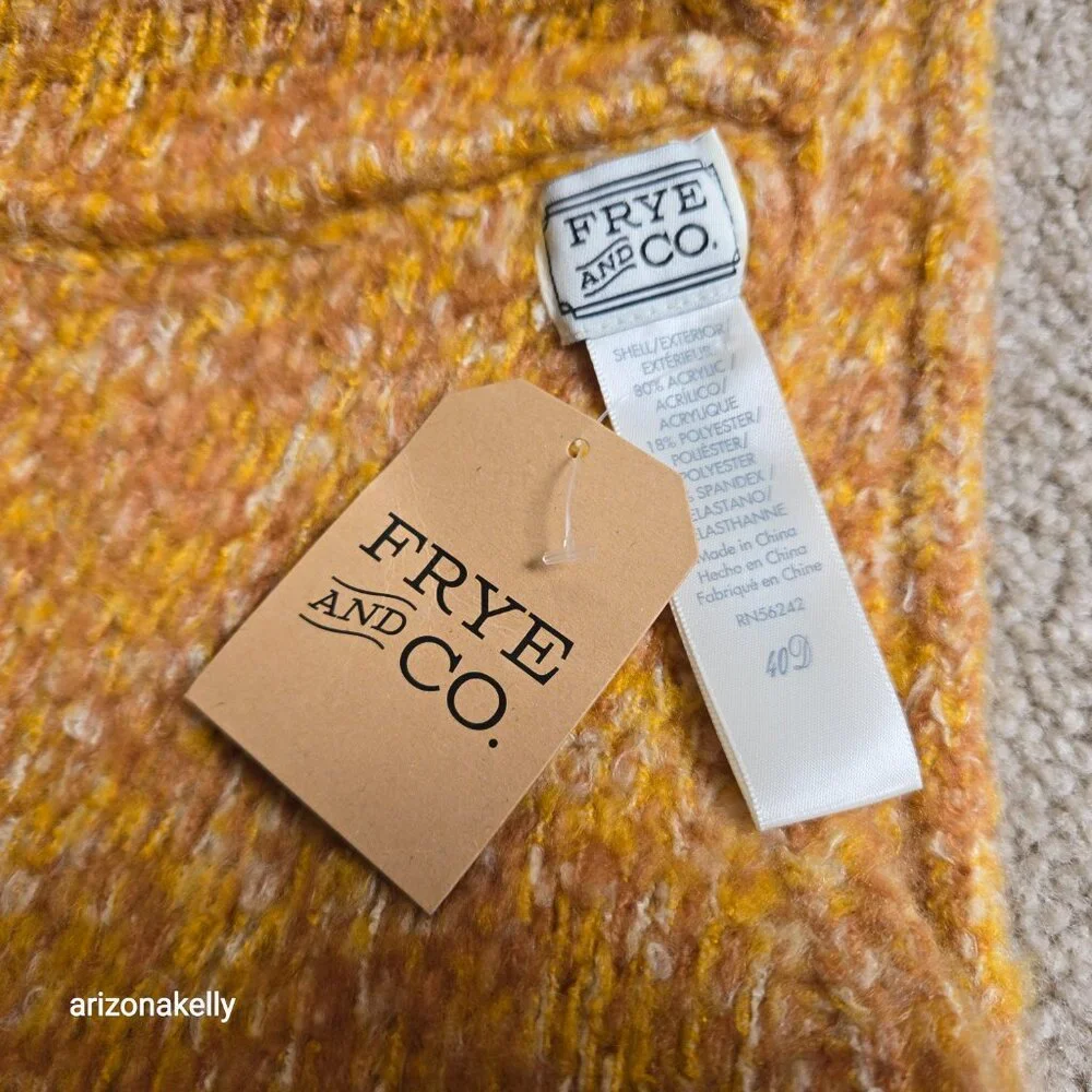 NWT Frye & Co Infinity Scarf Gold Yellow - Picture 2 of 8